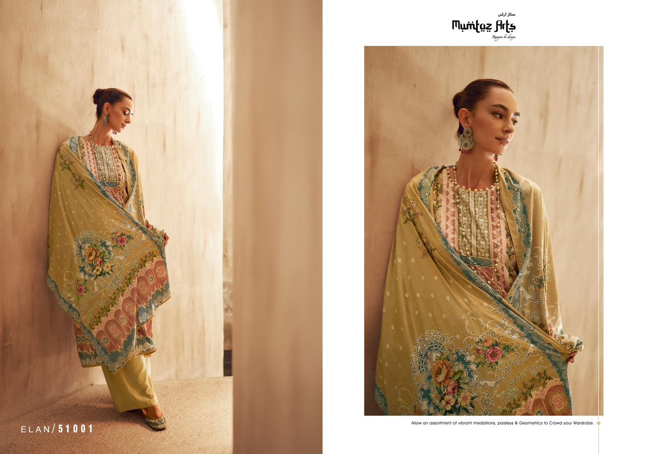 Mumtaz Elan Pashmina Velvet Winter Wear Dress Material